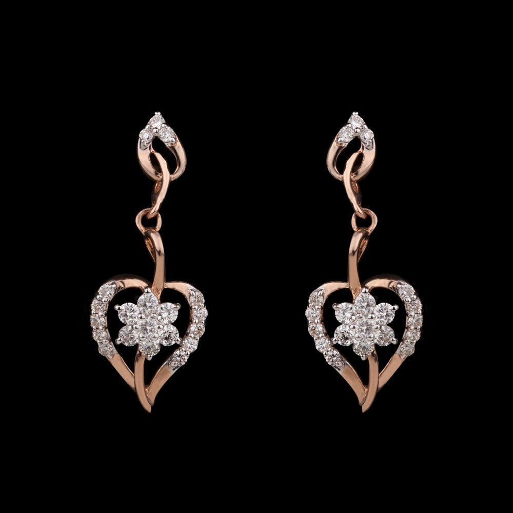 14K Rose Gold Diamond Earrings - 0.24ct SI-IJ