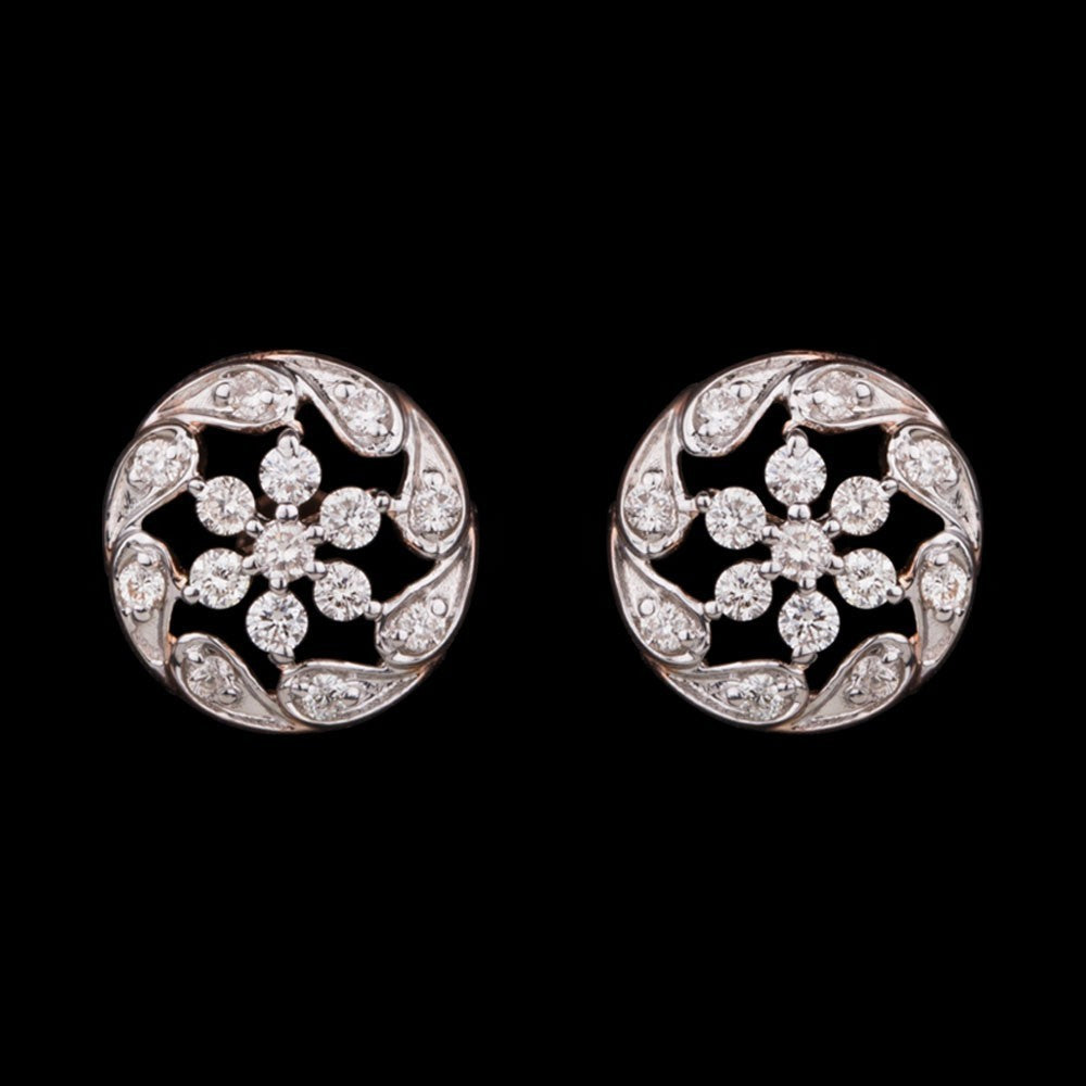 14K Rose Gold Diamond Earrings - 0.24ct SI-IJ