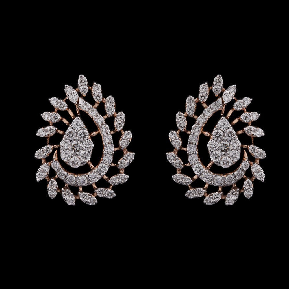 14K Rose Gold Diamond Earrings - 0.7ct VS-GH