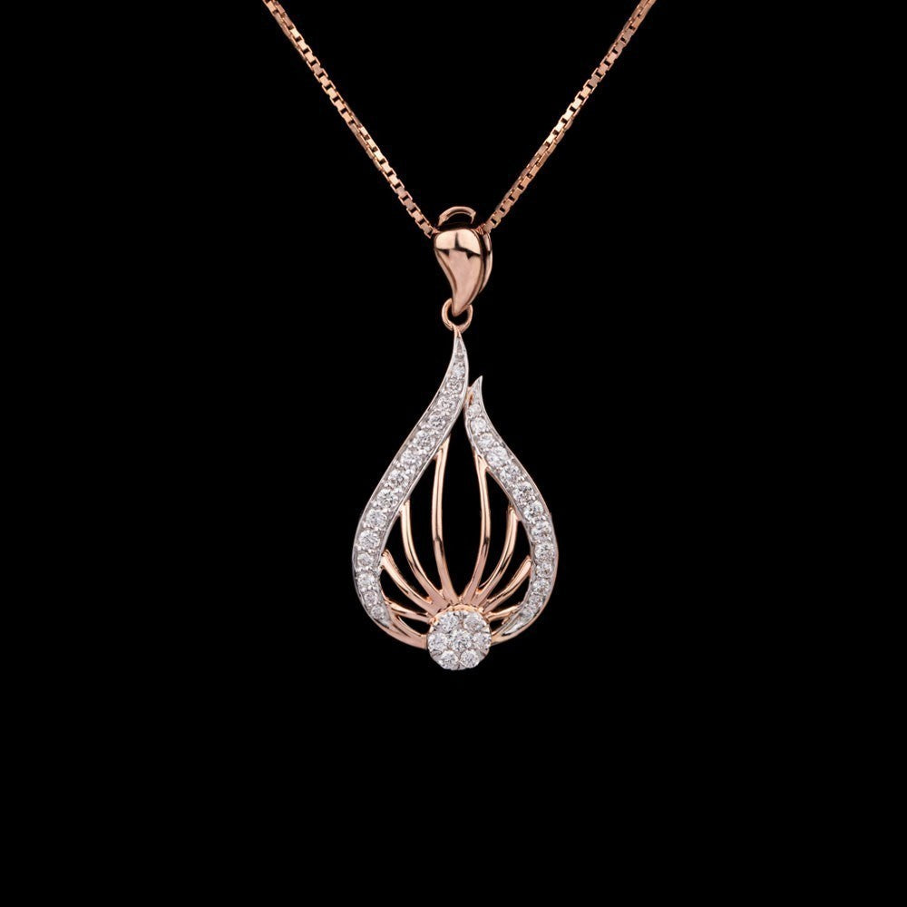 14K Rose Gold Diamond Pendant - 0.39ct VS-GH