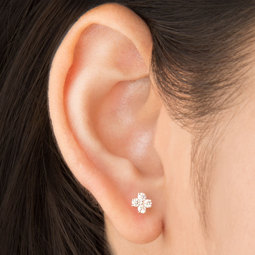 14K Rose Gold Diamond Earrings - 0.28ct SI-GH