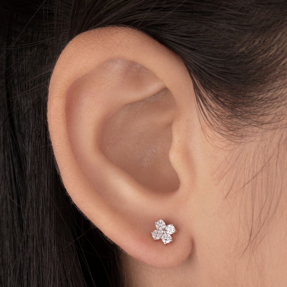 14K Rose Gold Diamond Earrings - 0.29ct SI-GH
