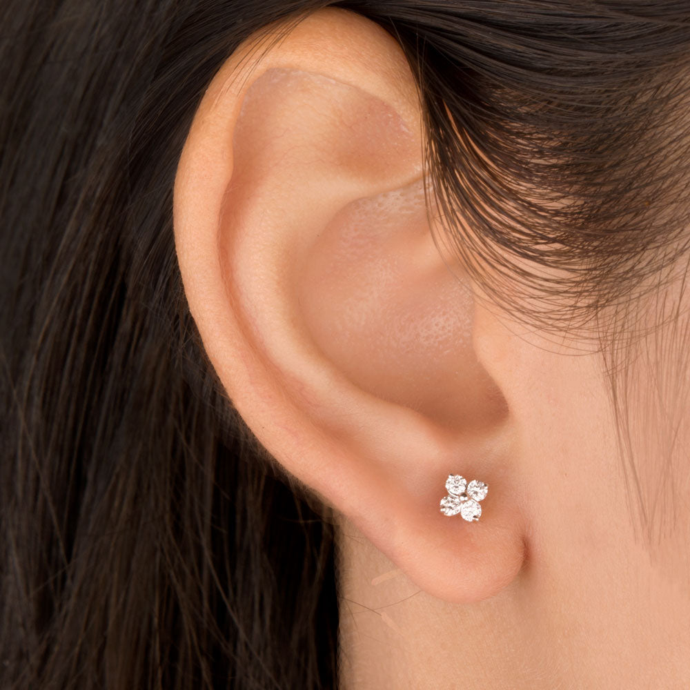 14K Rose Gold Diamond Earrings - 0.28ct SI-GH