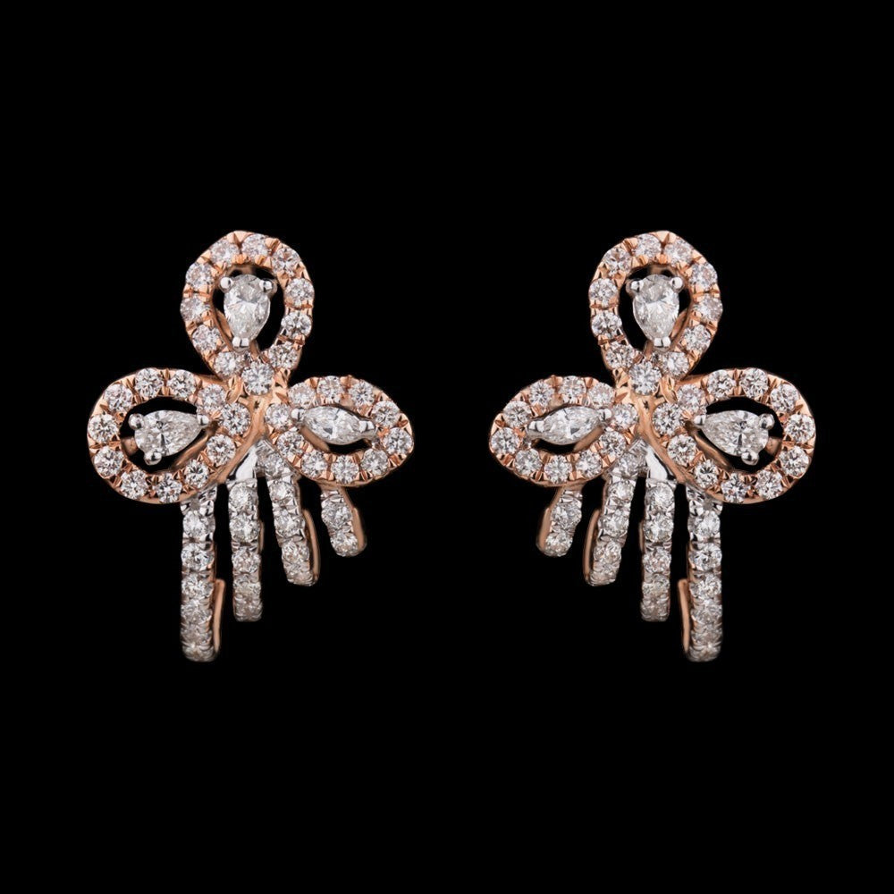 14K Rose Gold Diamond Earrings - 1.24ct SI-IJ