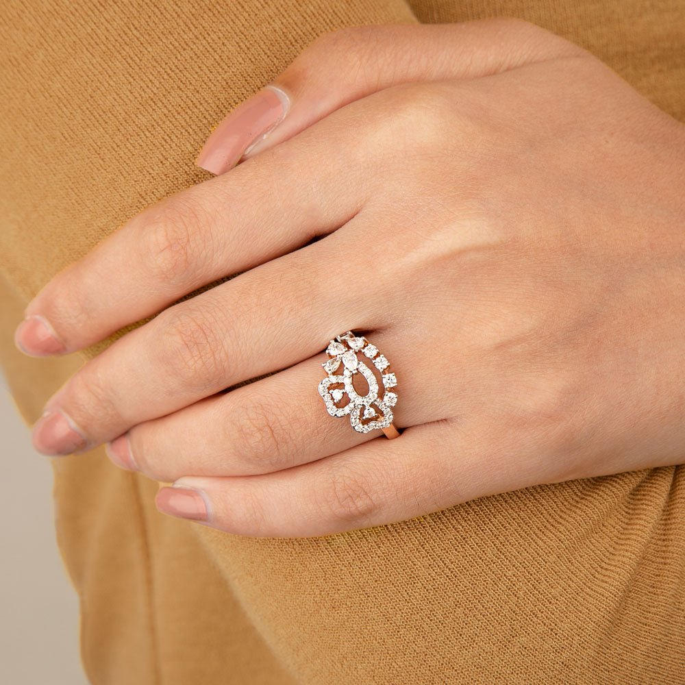 14K Rose Gold Diamond Ring - 0.73ct SI-GHI