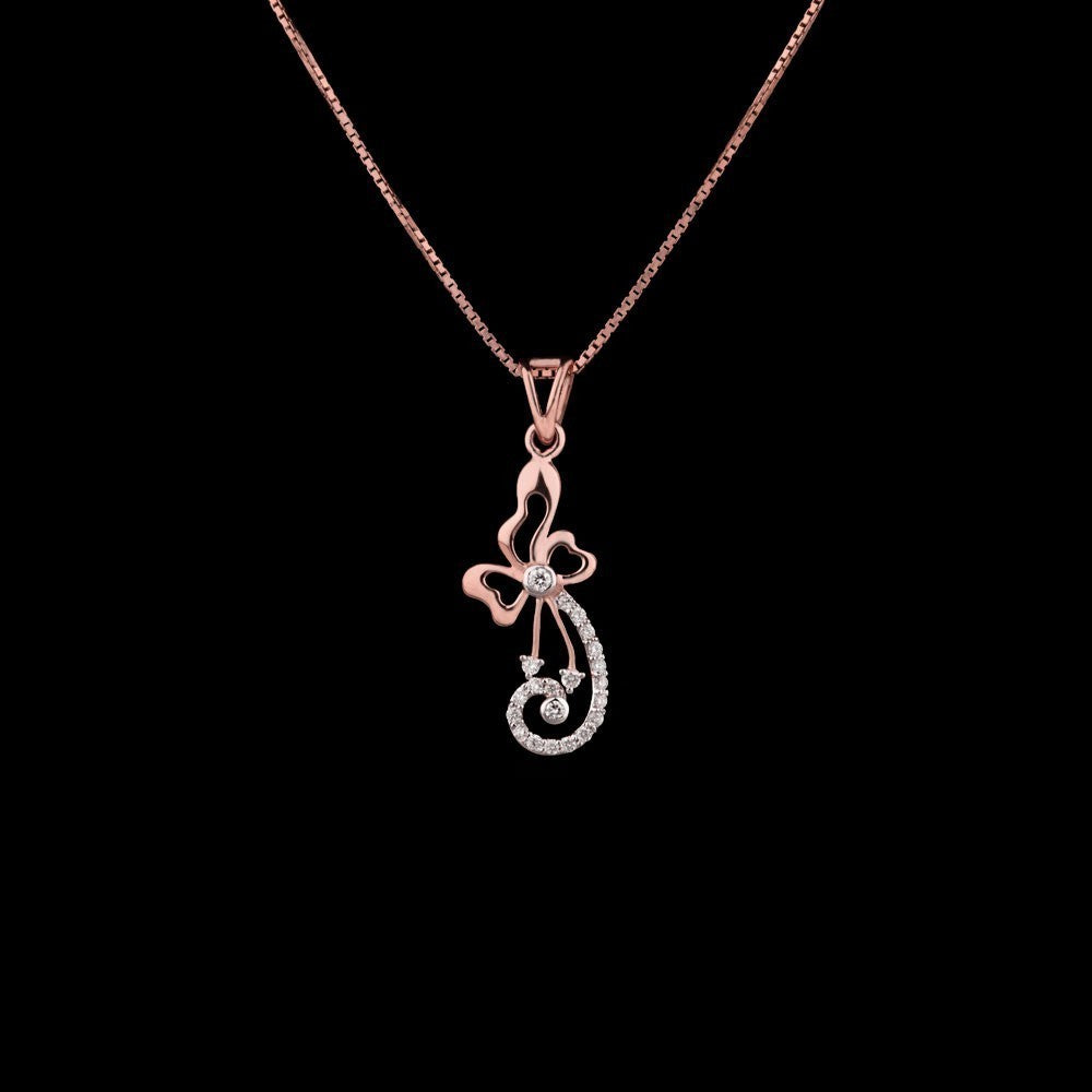 14K Rose Gold Diamond Pendant - 0.19ct VS-GH