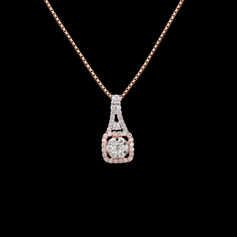 18K Yellow Gold Diamond Pendant - 0.475ct VVS-VS-GH