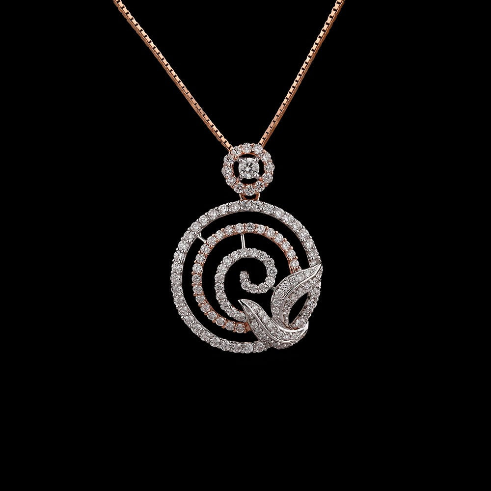 14K Rose Gold Diamond Pendant - 1.02ct VVS-VS-HI