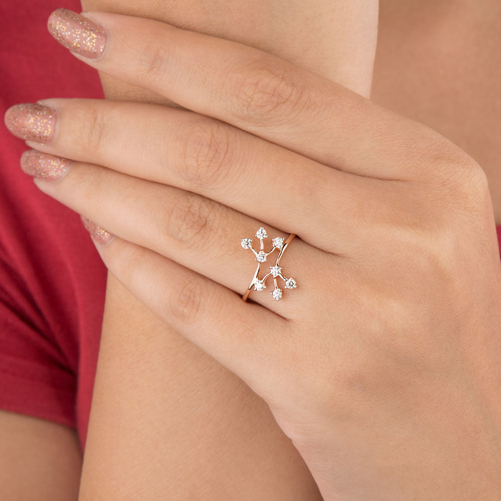 14K Rose Gold Diamond Ring - 0.23ct VVS-VS-IJ