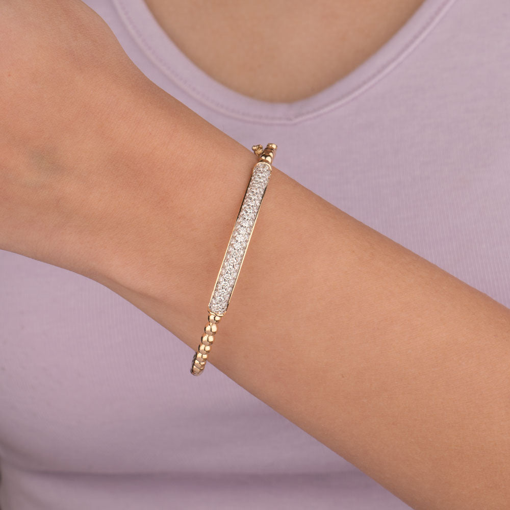 14K Rose Gold Diamond Kada - 1.59ct VVS-VS-JK