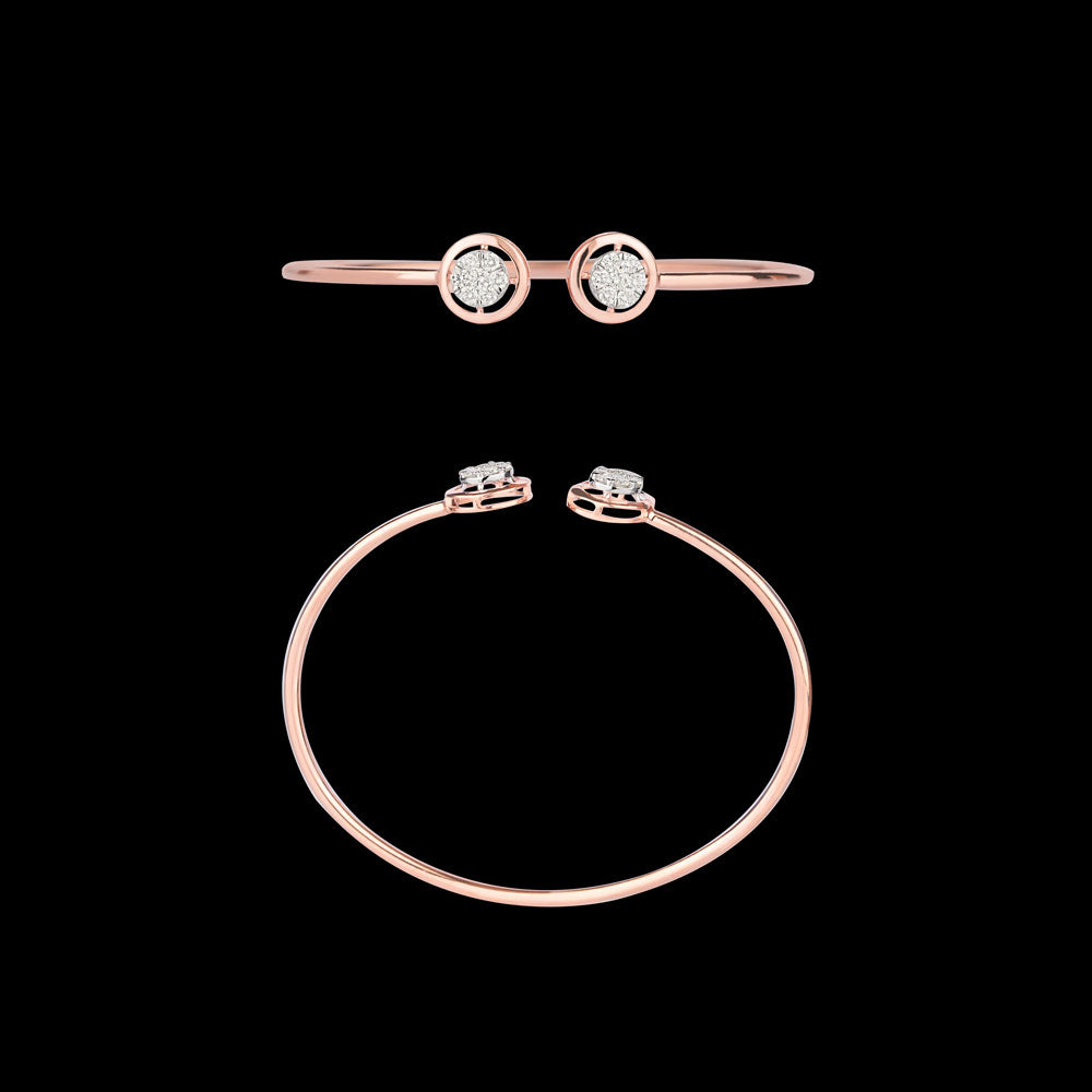 18K Rose Gold Diamond Kada - 0.57ct VVS-VS-GH