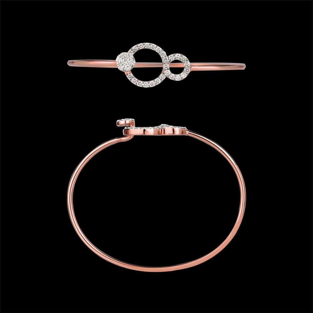18K Rose Gold Diamond Kada - 0.99ct VVS-VS-JK
