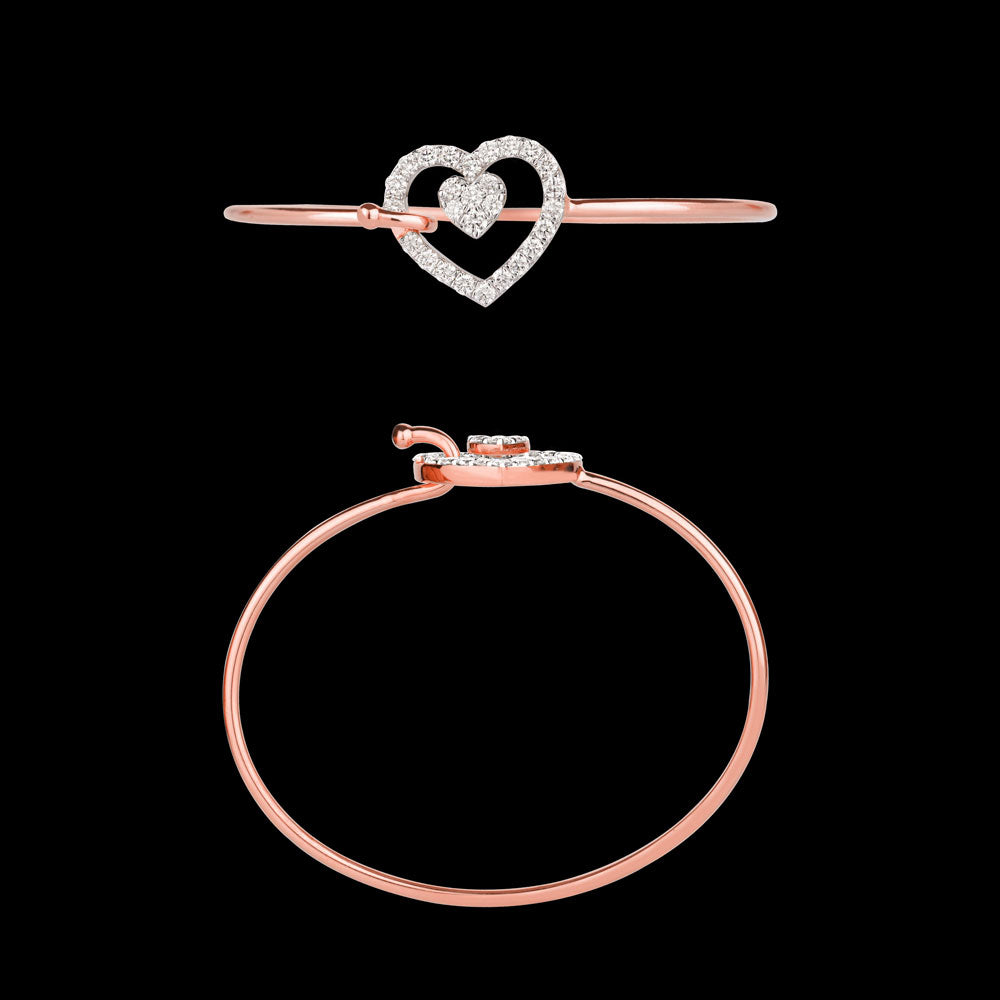 14K Rose Gold Diamond Kada - 1.1ct VVS-VS-GH