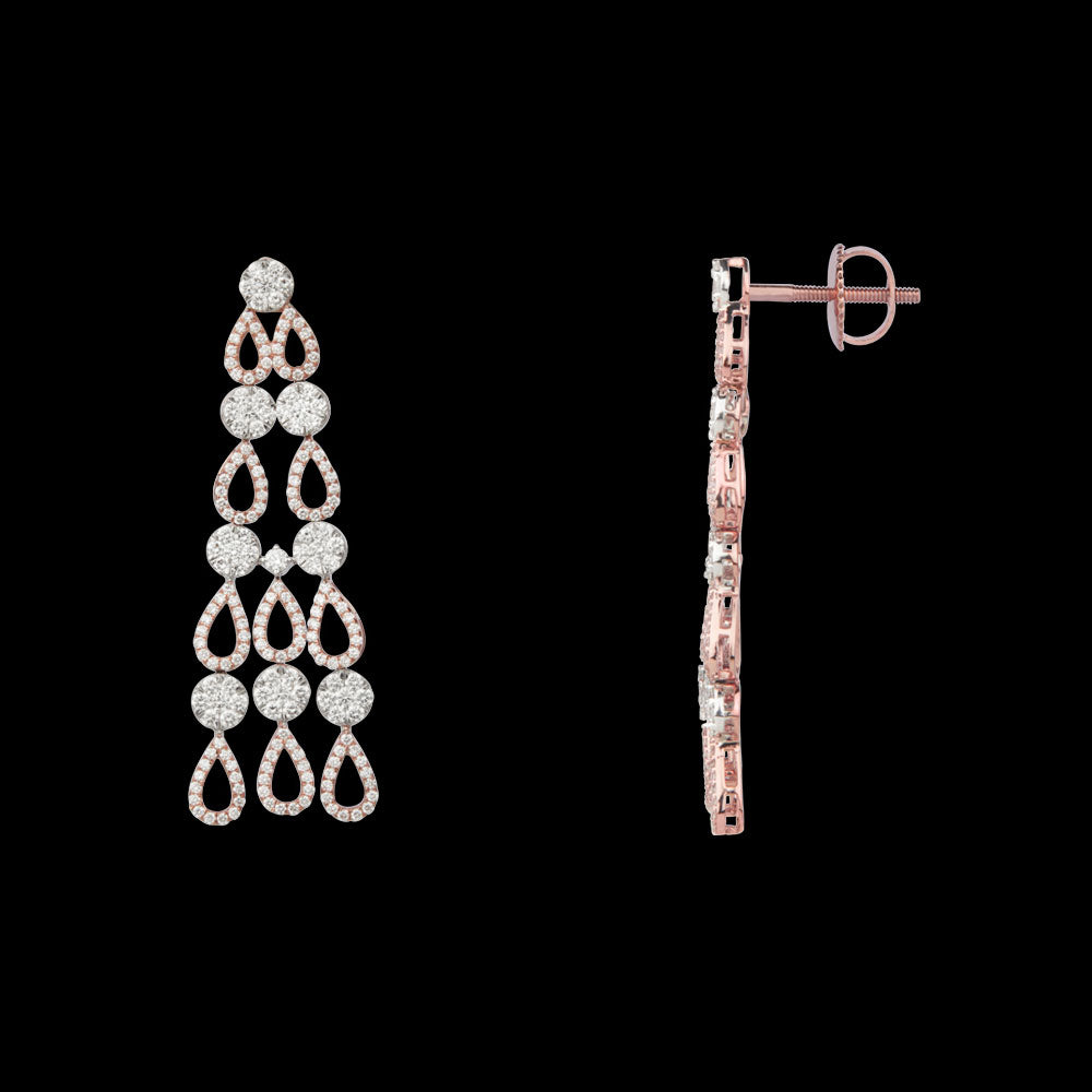 14K Rose Gold Diamond Jewellery - 3.58ct VS-SI-FG