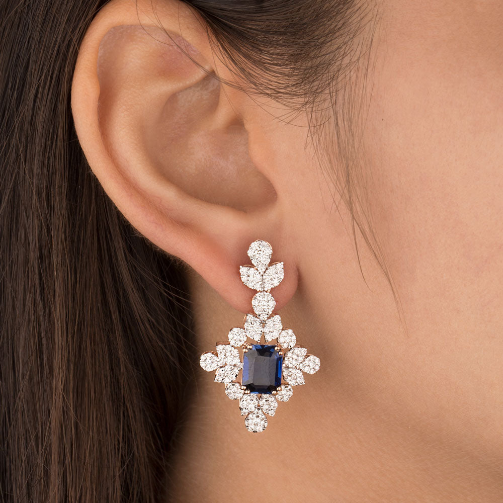 18K Rose Gold Diamond Jewellery - 2.55ct VVS-VS-GH with Colour Stones