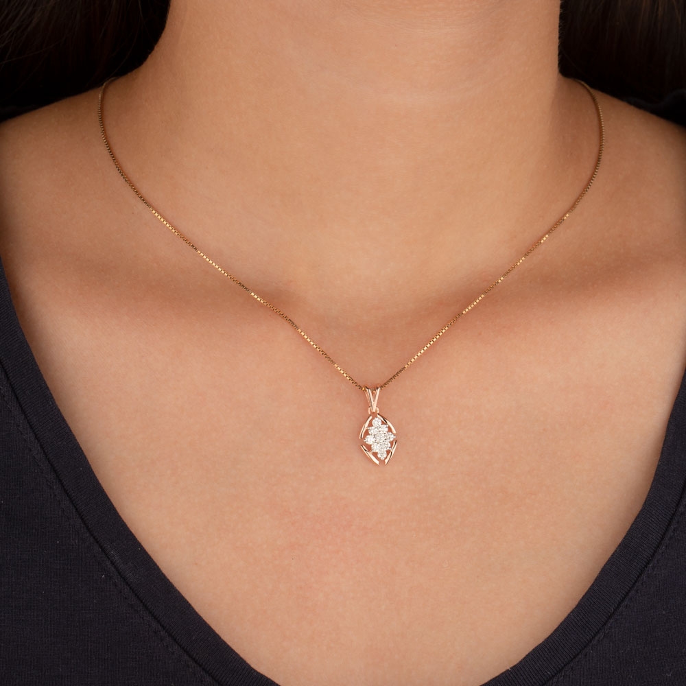 14K Rose Gold Diamond Pendant - 0.4ct VVS-VS-JK