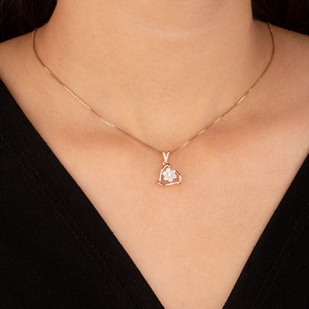 14K Rose Gold Diamond Pendant - 0.315ct VVS-VS-JK