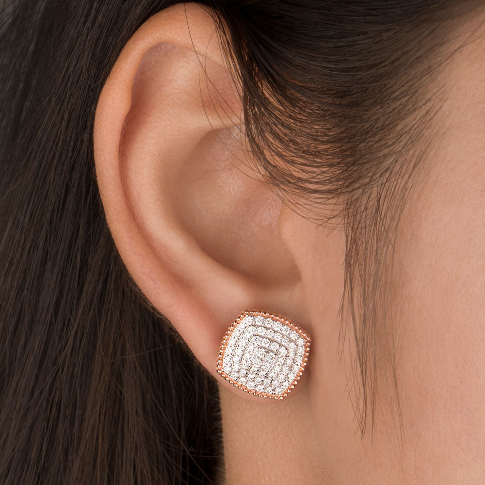 14K Rose Gold Diamond Jewellery - 1ct VVS-VS-GH