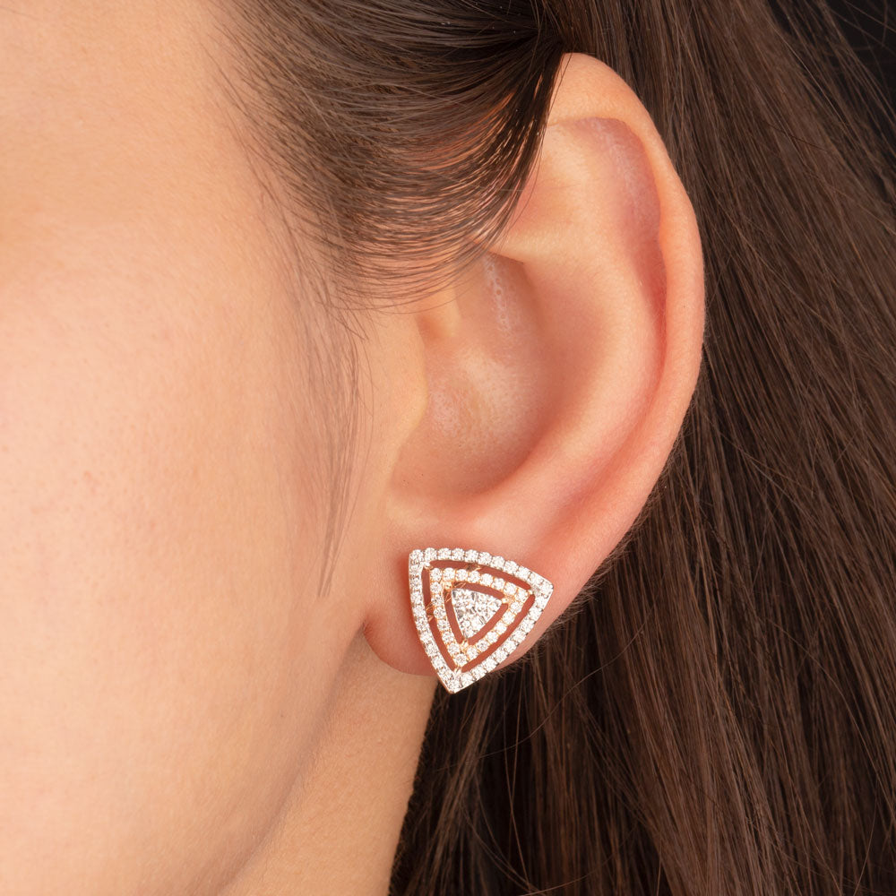 18K Rose Gold Diamond Jewellery - 0.92ct VVS-VS-GH