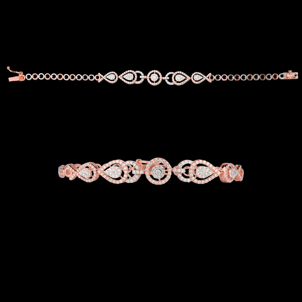 18K Rose Gold Diamond Bracelet - 1.175ct VVS-VS-GH
