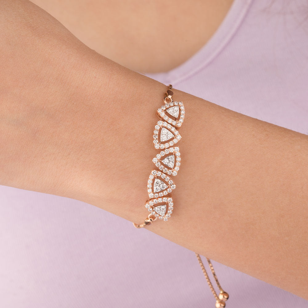 18K Rose Gold Diamond Bracelet - 1.747ct VVS-VS-GH