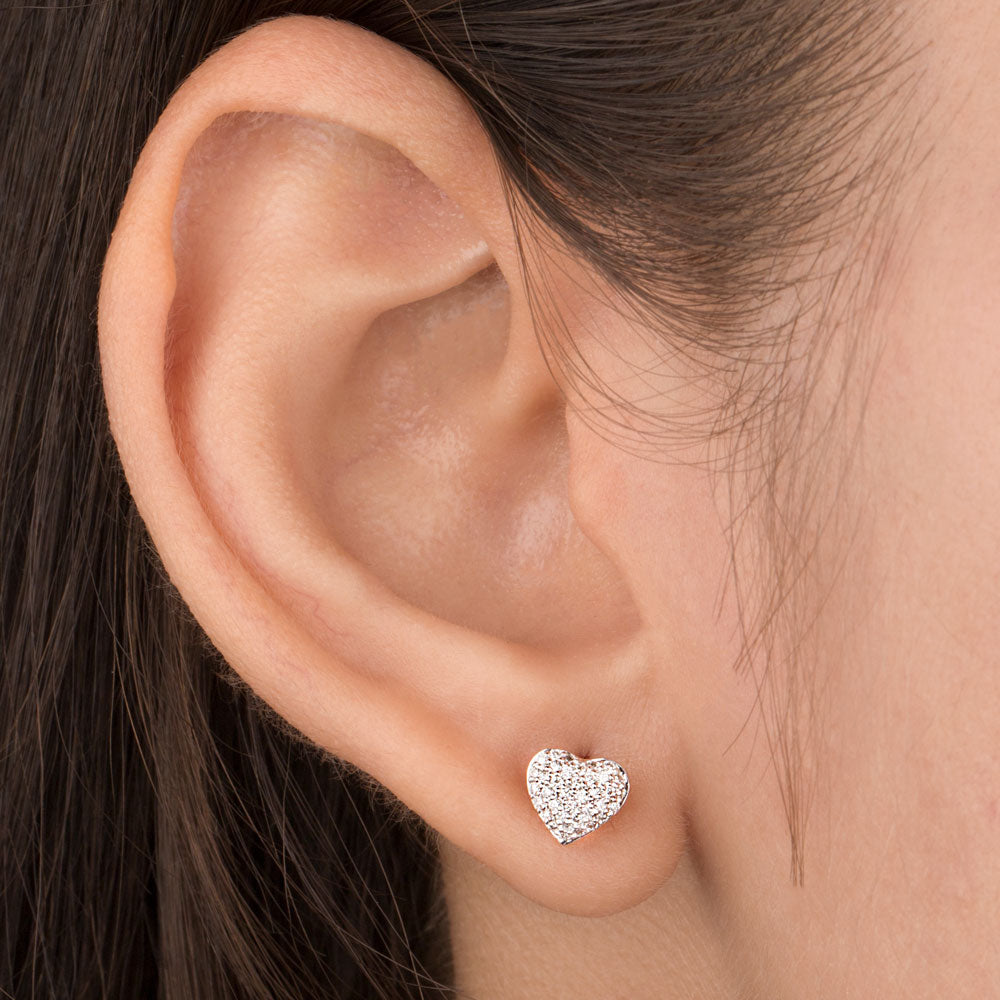 14K Rose Gold Diamond Earrings - 0.19ct VVS-VS-GH