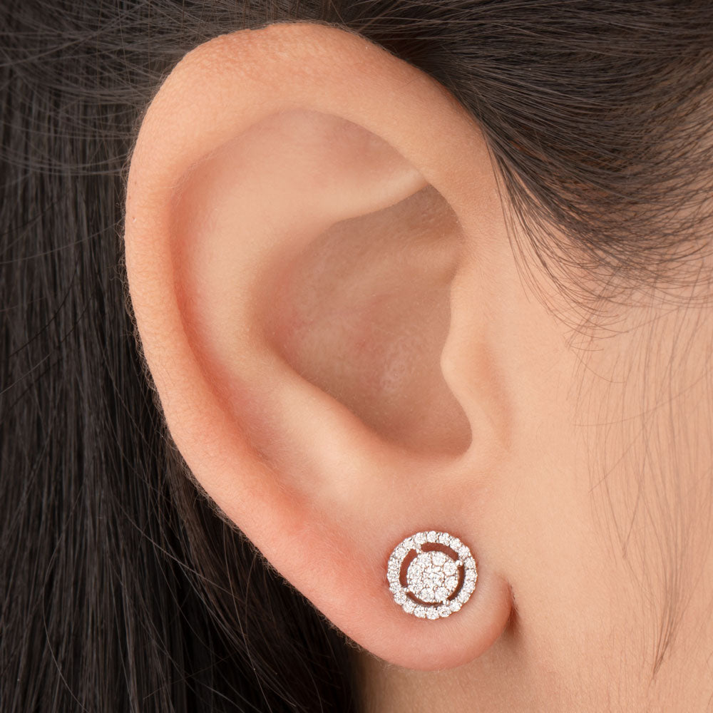 14K Rose Gold Diamond Earrings - 0.3ct VVS-VS-HI