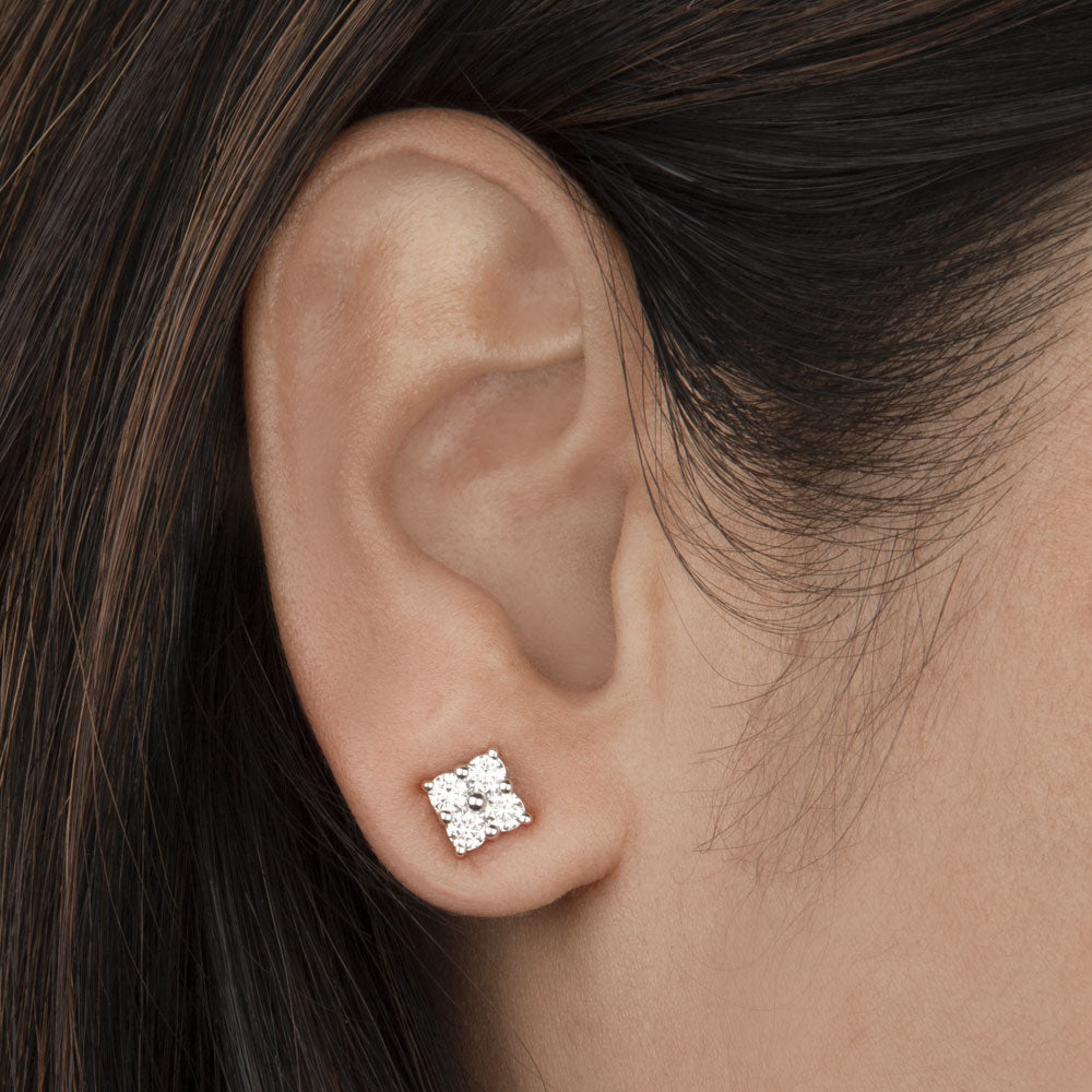 14K Rose Gold Diamond Earrings - 0.64ct VVS-VS-HI