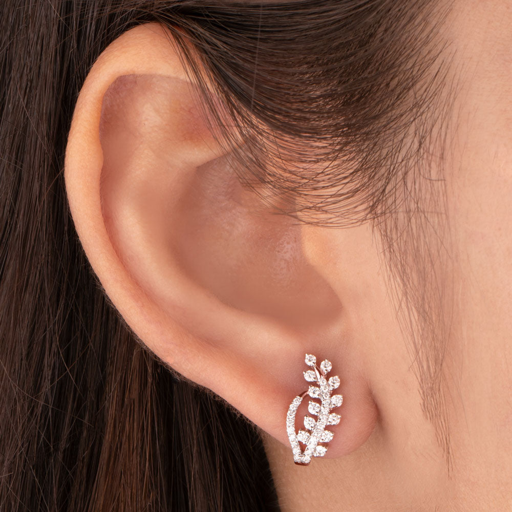 14K Rose Gold Diamond Earrings - 0.42ct VVS-VS-GH