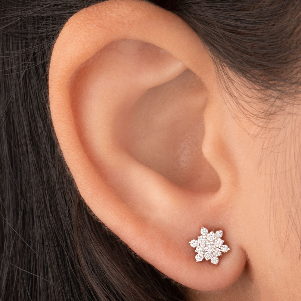 14K Rose Gold Diamond Earrings - 0.34ct VVS-VS-GH