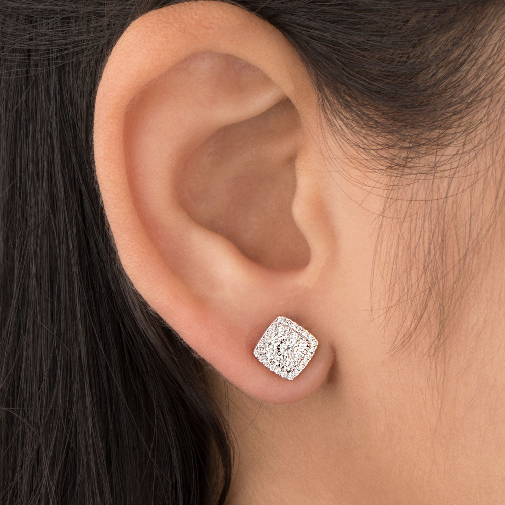 14K Rose Gold Diamond Earrings - 0.4ct VVS-VS-GH