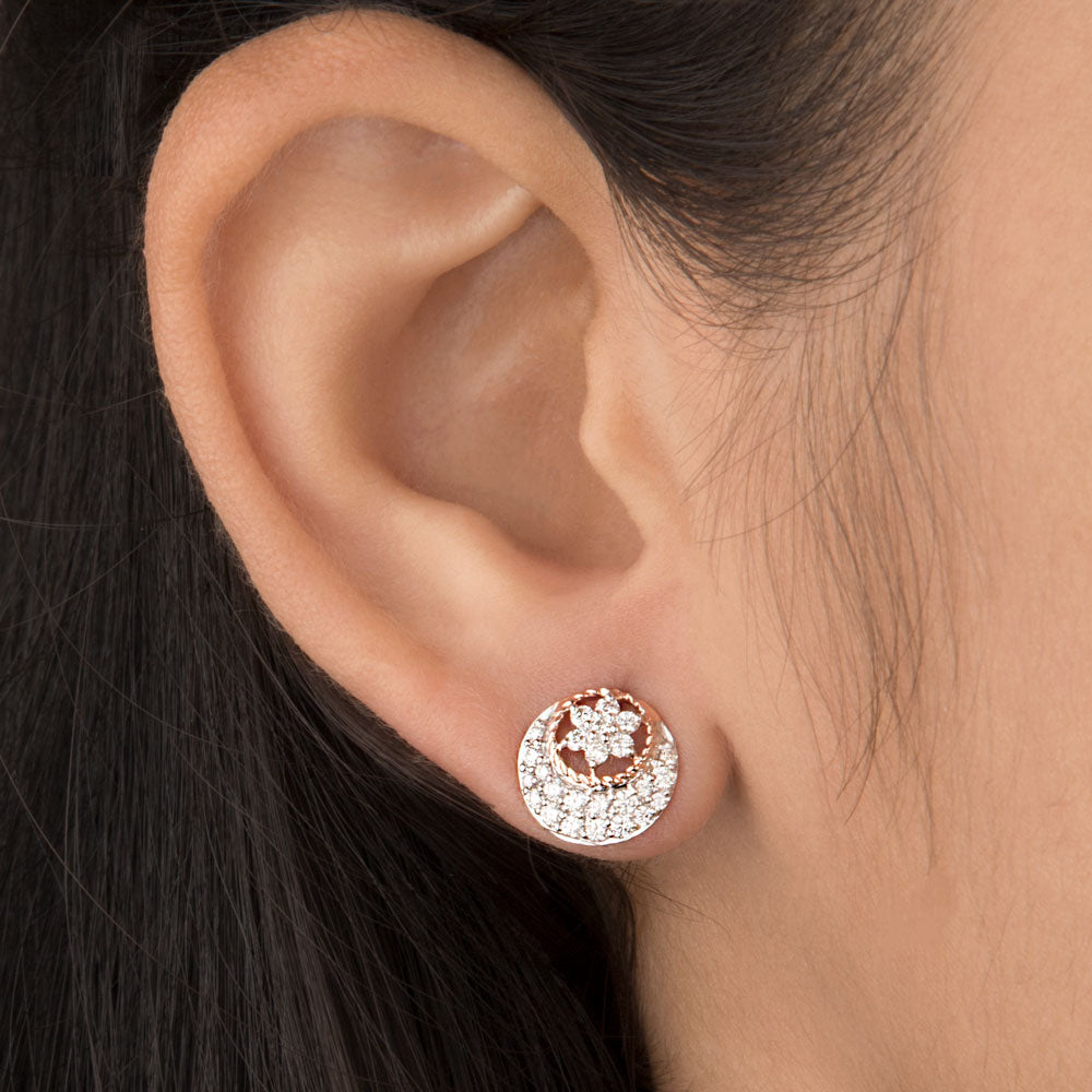 14K Rose Gold Diamond Earrings - 0.49ct VVS-VS-HI