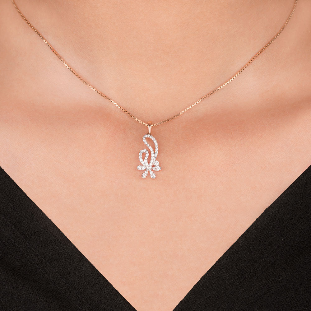 14K Rose Gold Diamond Pendant - 0.27ct SI-GH