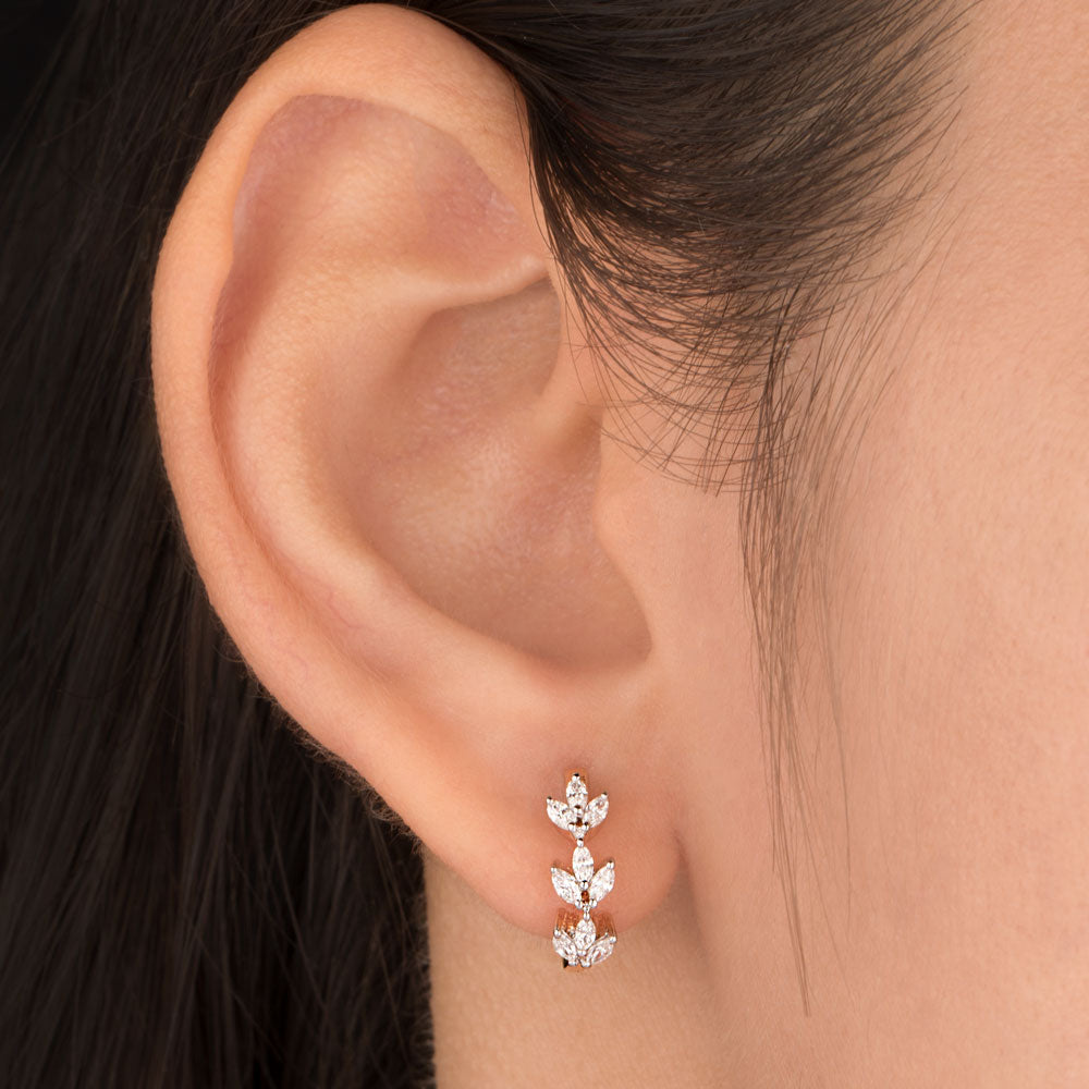 18K Rose Gold Diamond Earrings - 0.36ct VVS-EF