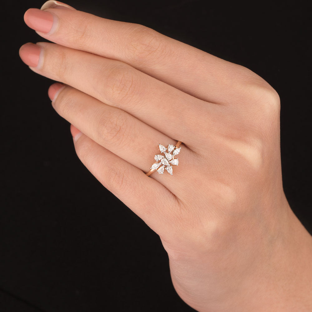 18K Rose Gold Diamond Ring - 0.46ct VVS-EF