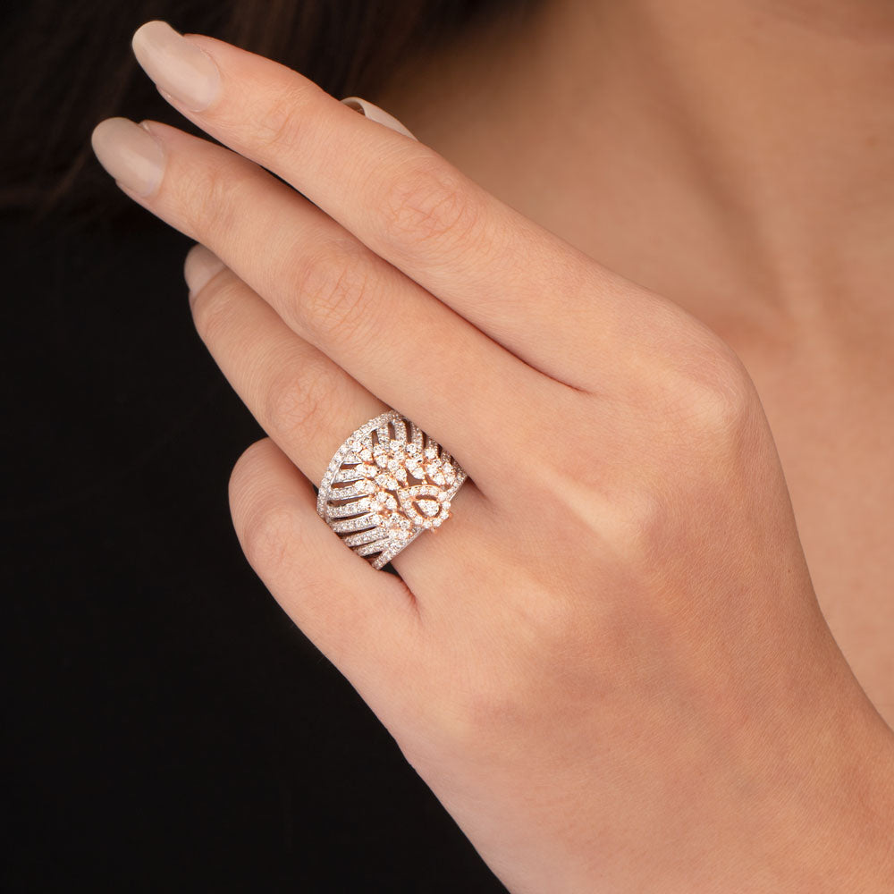 14K Rose Gold Diamond Ring - 1.66ct VVS-VS-HI
