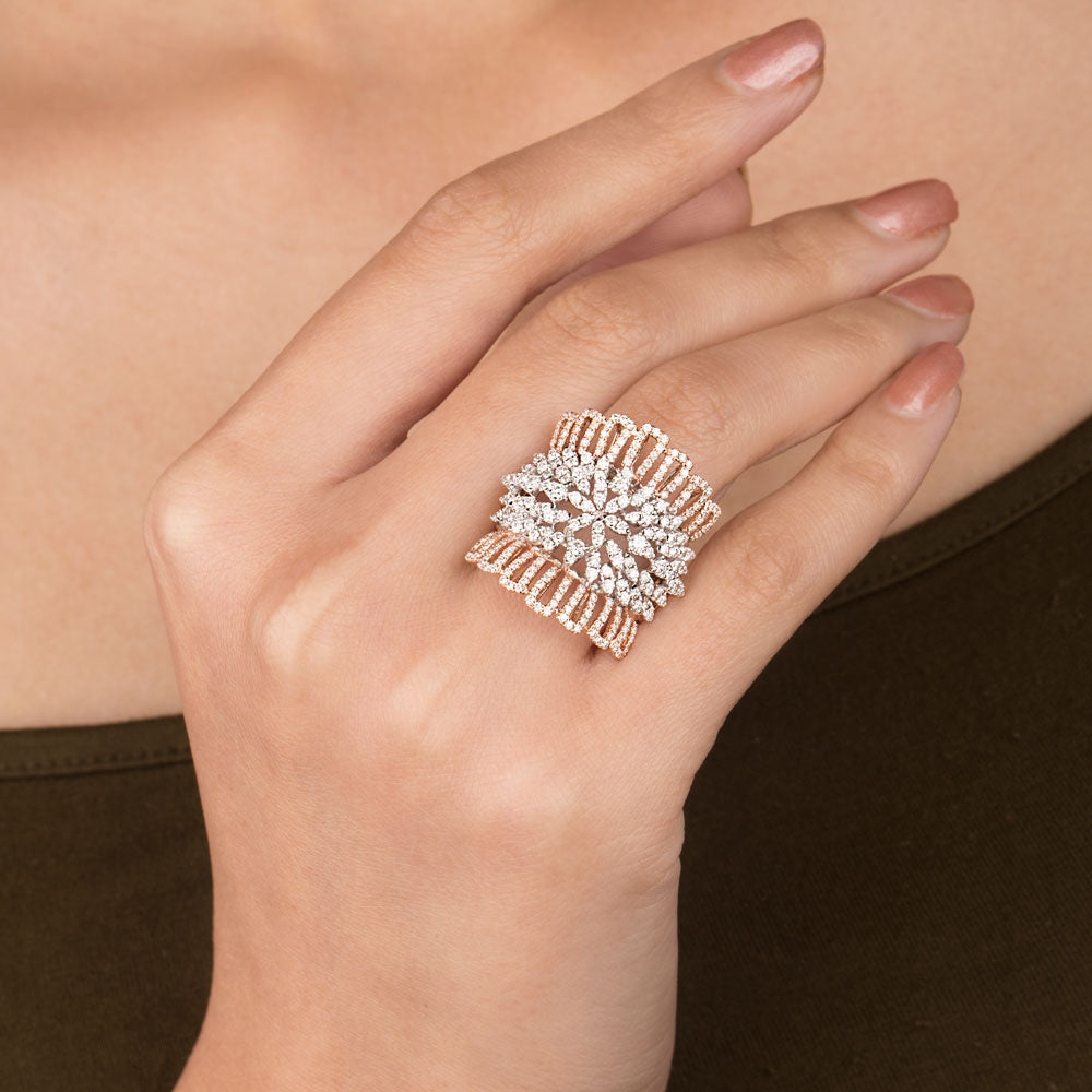 14K Rose Gold Diamond Ring - 1.55ct VVS-VS-GH
