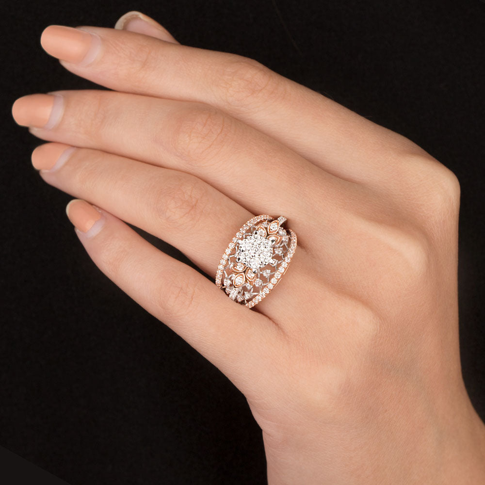 18K Rose Gold Diamond Ring - 1.26ct VVS-VS-GH