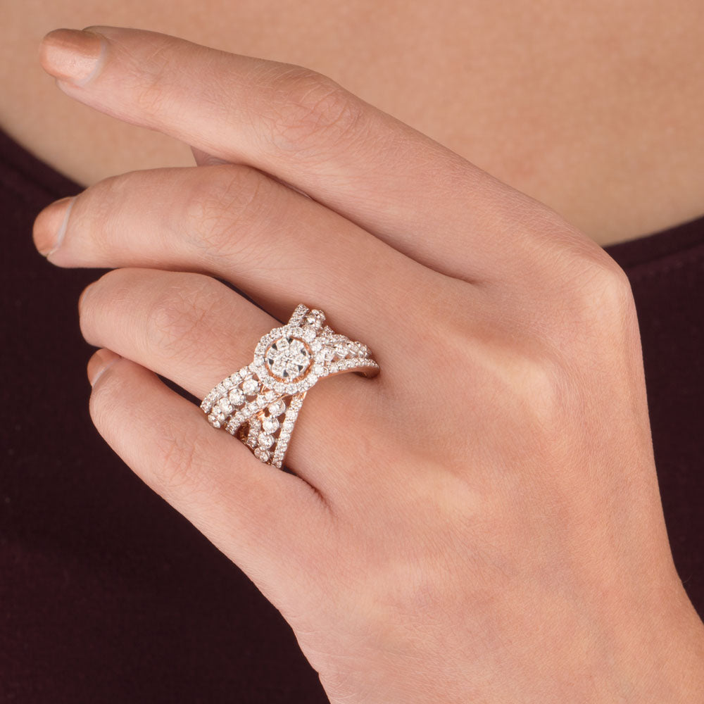 18K Rose Gold Diamond Ring - 1.813ct VVS-VS-IJ