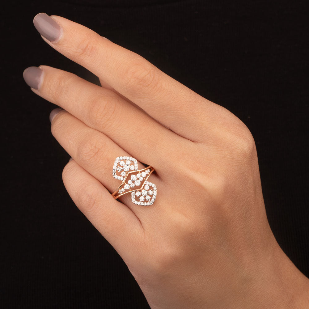 18K Rose Gold Diamond Ring - 0.72ct VVS-VS-GH