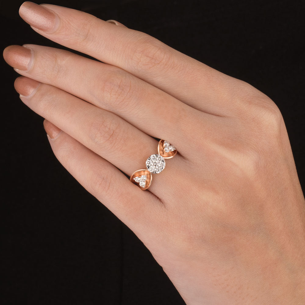 18K Rose Gold Diamond Ring - 0.55ct VVS-VS-GH