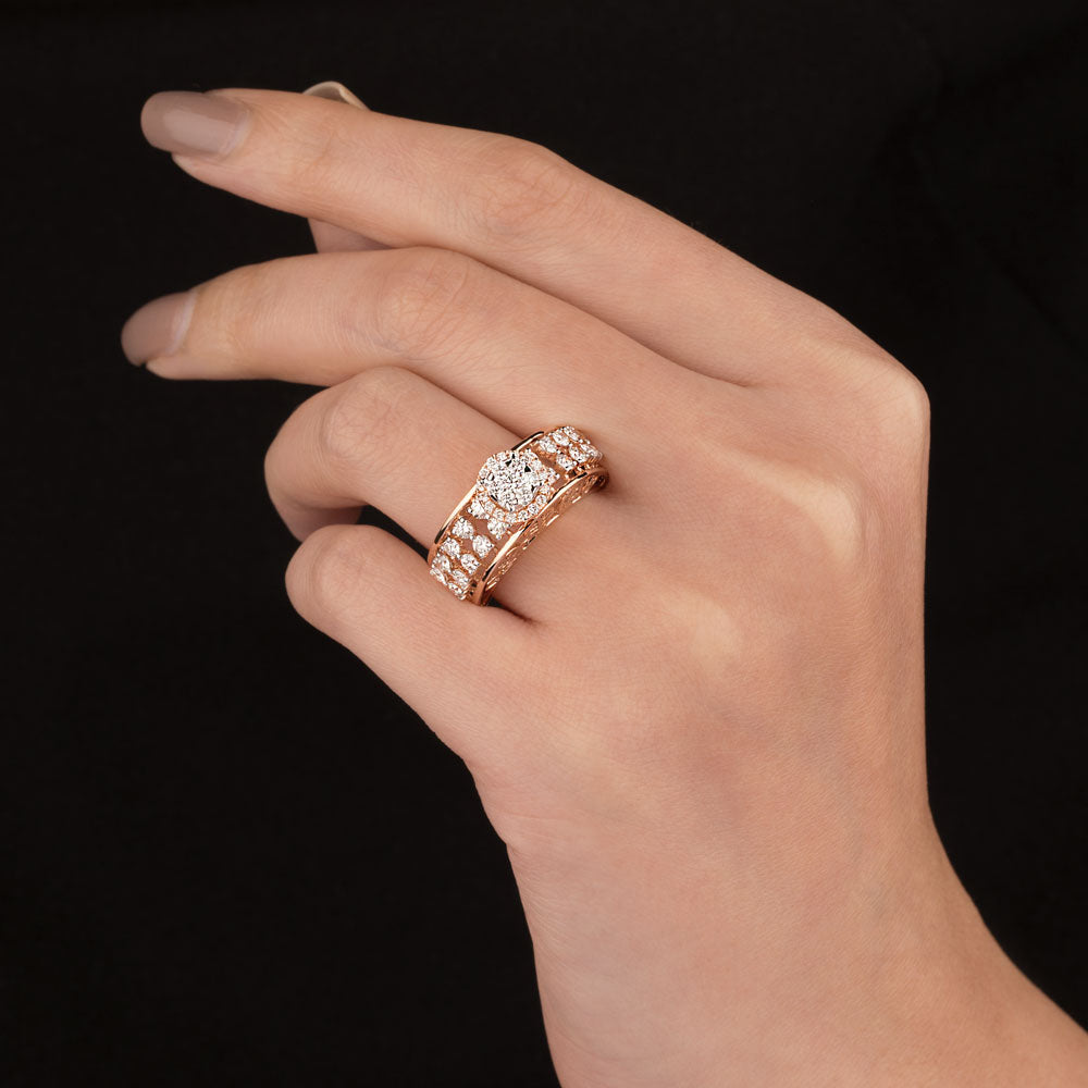 18K Rose Gold Diamond Ring - 1.165ct VVS-VS-GH