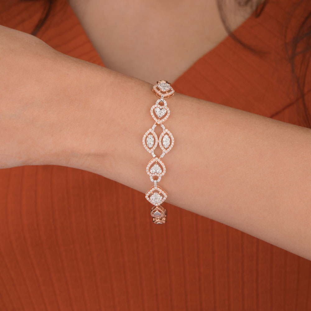 18K Rose Gold Diamond Bracelet - 1.774ct VVS-VS-GH