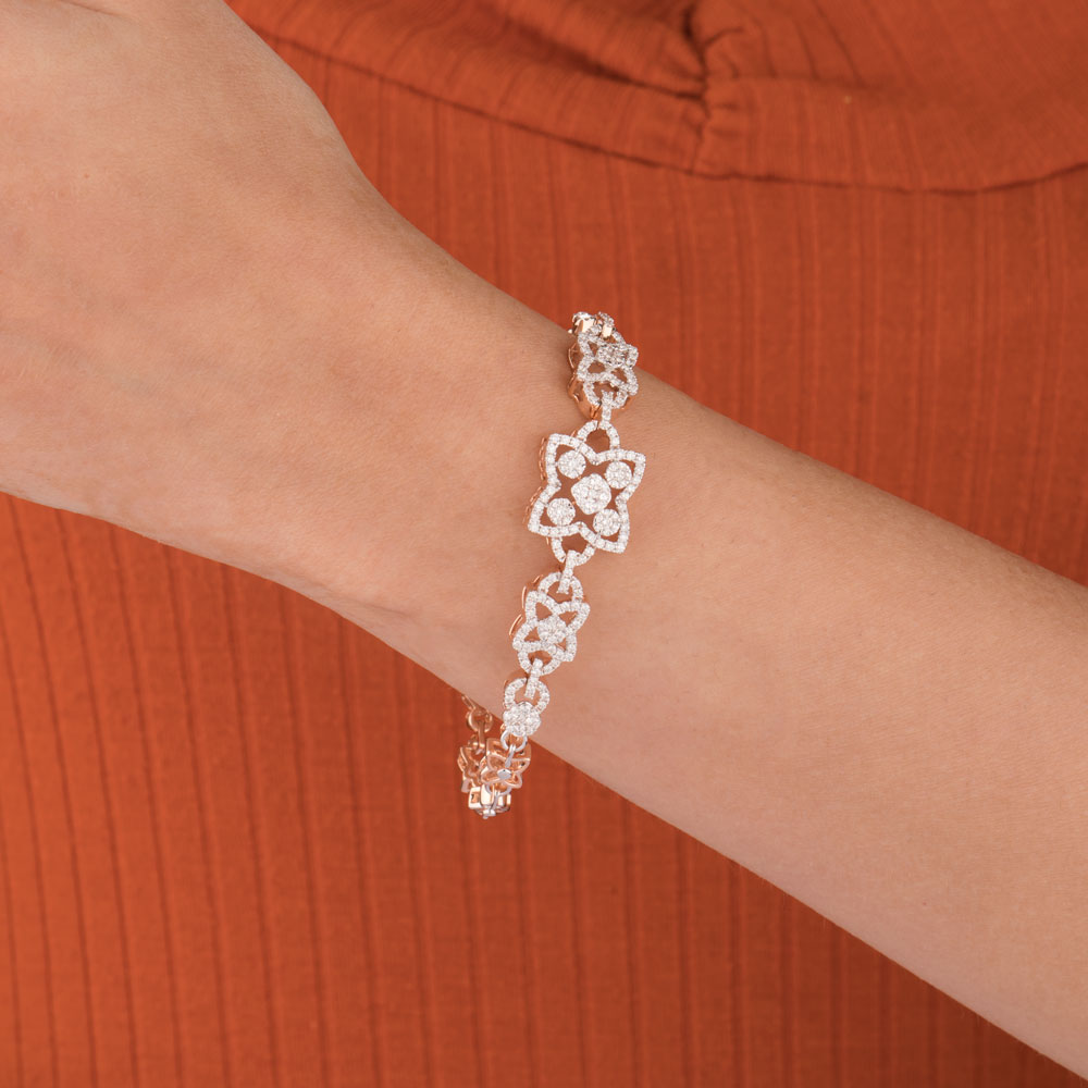 18K Rose Gold Diamond Bracelet - 1.9ct VS-GH