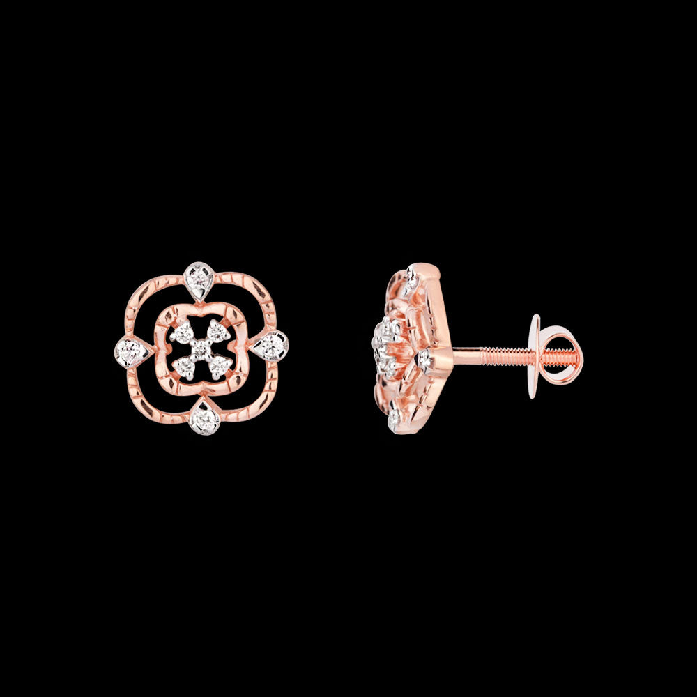 18K Rose Gold Diamond Jewellery - 0.168ct VVS-FG