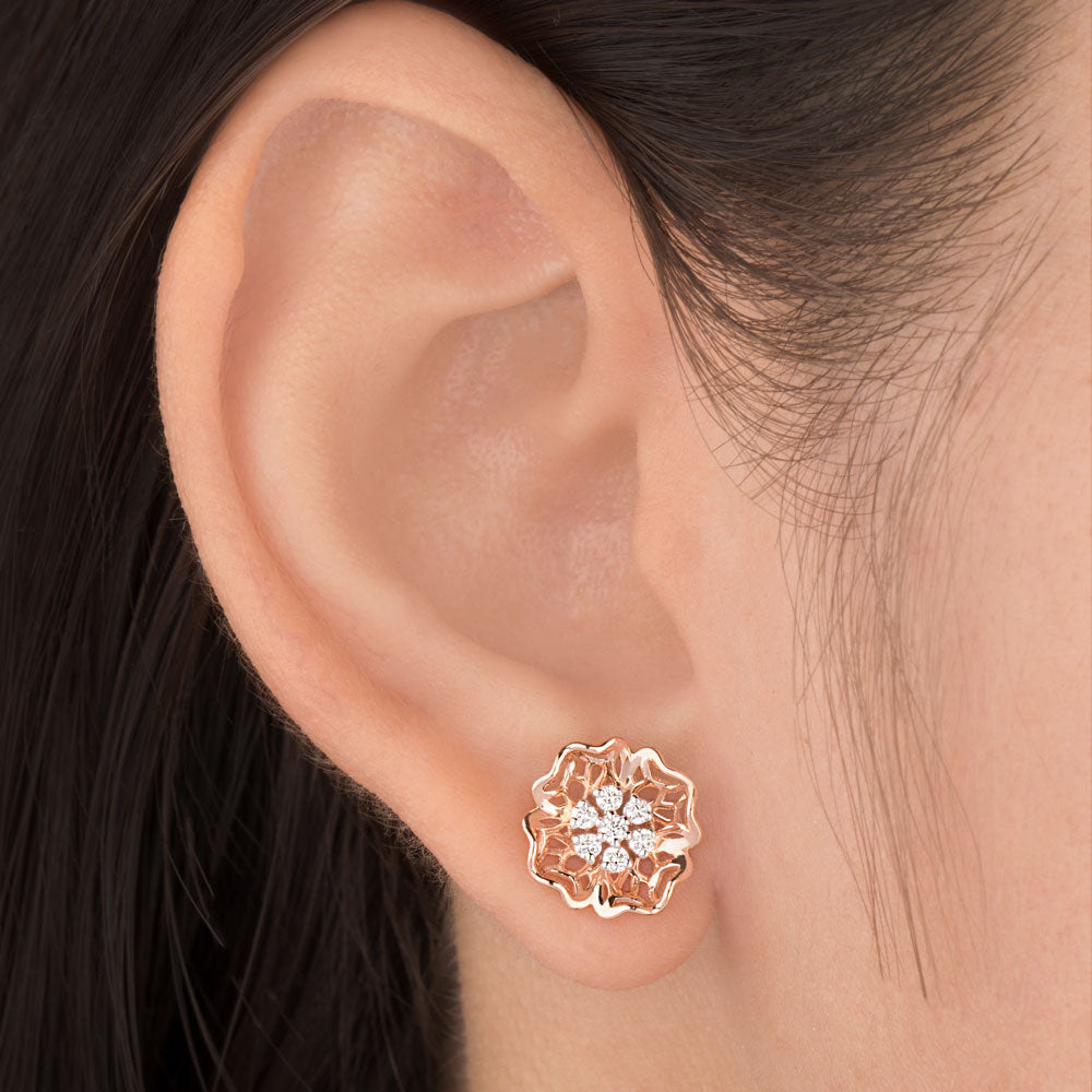 18K Rose Gold Diamond Jewellery - 0.212ct VVS-VS-FG