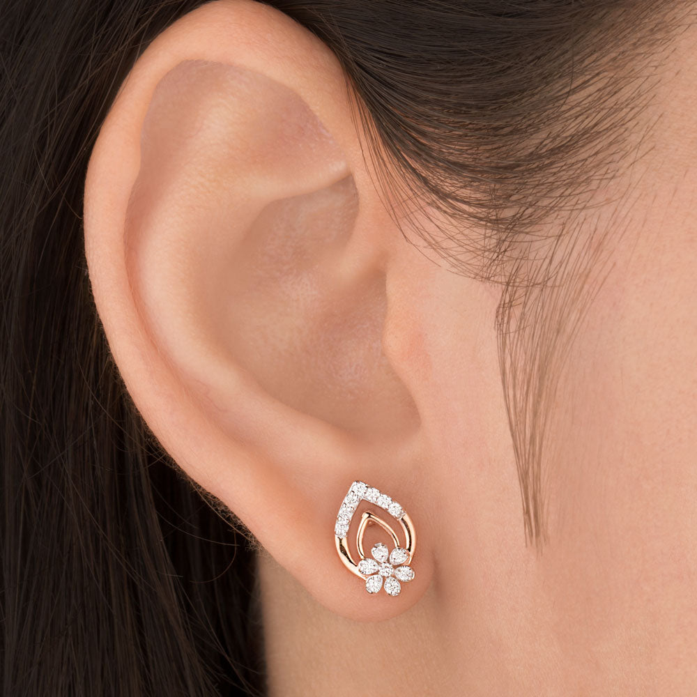 18K Rose Gold Diamond Jewellery - 0.203ct VVS-FG