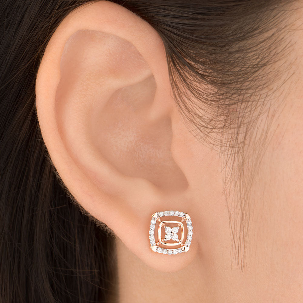 18K Rose Gold Diamond Jewellery - 0.294ct VVS-FG