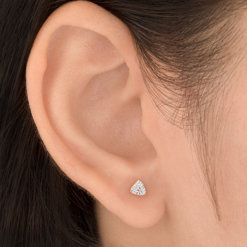 18K Rose Gold Diamond Jewellery - 0.108ct VVS-FG