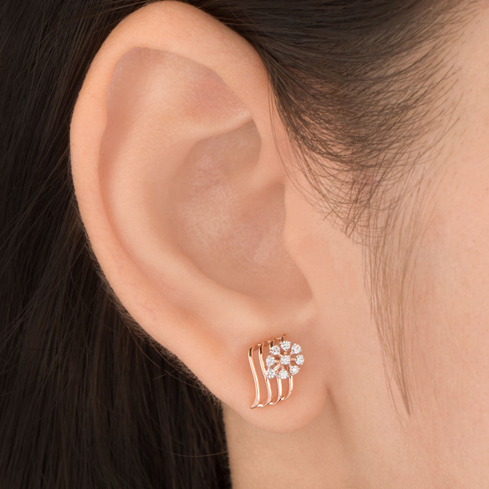 18K Rose Gold Diamond Jewellery - 0.131ct VVS-FG